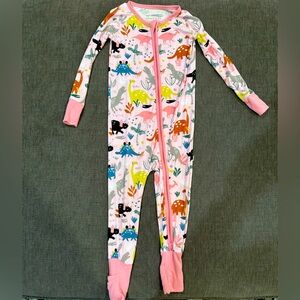 Little Sleepies Zippie Pink Dinosaurs